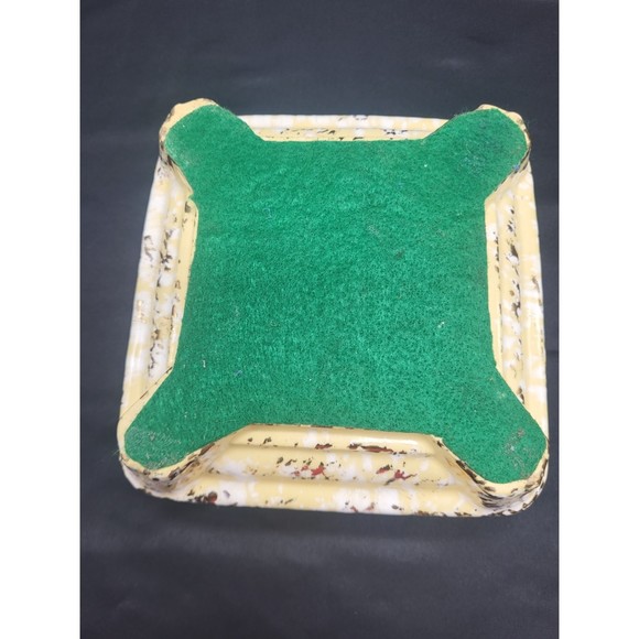 MCM Ceramic yellow & Gold Planter with Leaves - Picture 3 of 5